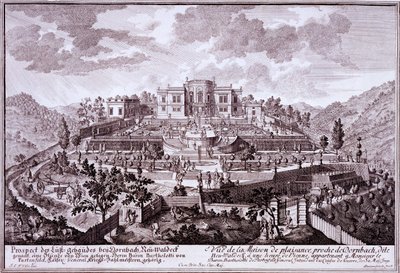 Pleasure Garden and Country Villa of Baton Bartholotti, Chief of the Armies of the HRE, Dornach, c.1719 by Austrian School